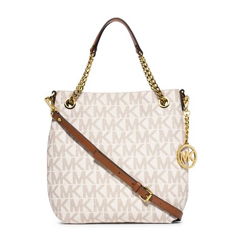 white michael kors chain purse|michael kors jet set chain.